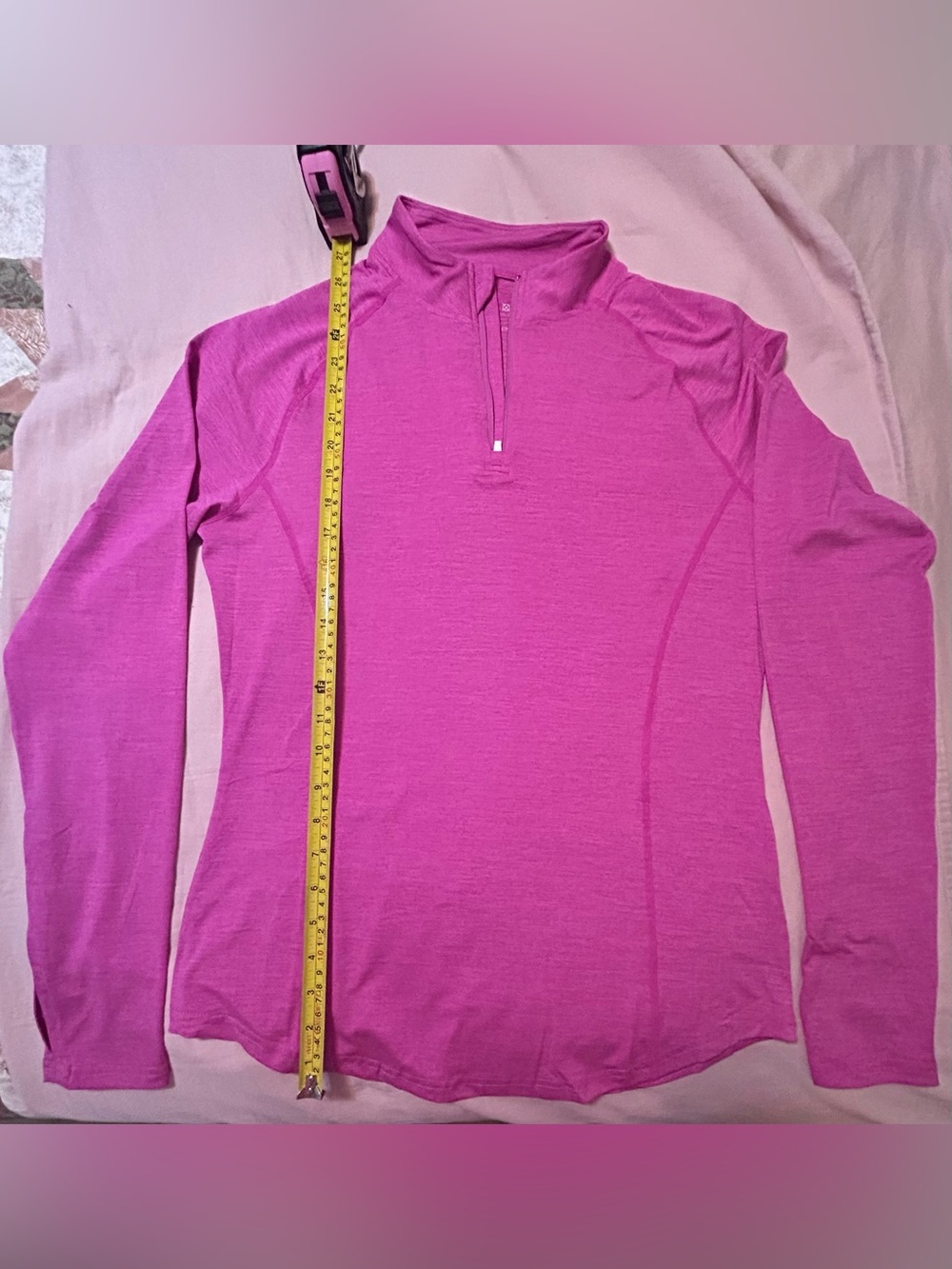 Women's Pink Quarter-Zip Athletic Top